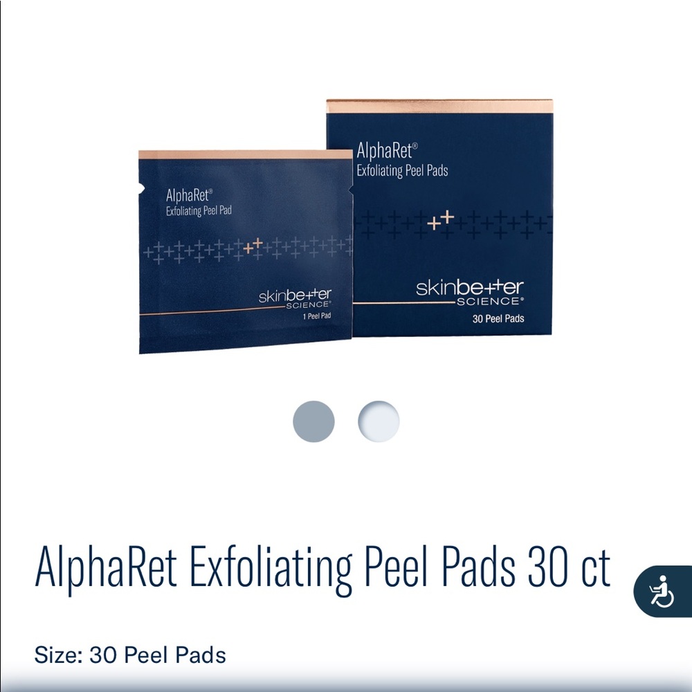 AlphaRet Exfoliating Peel Pads, exfoliates skin, leaving it smooth and bright.